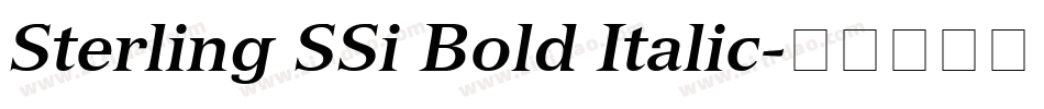 Sterling SSi Bold Italic字体转换